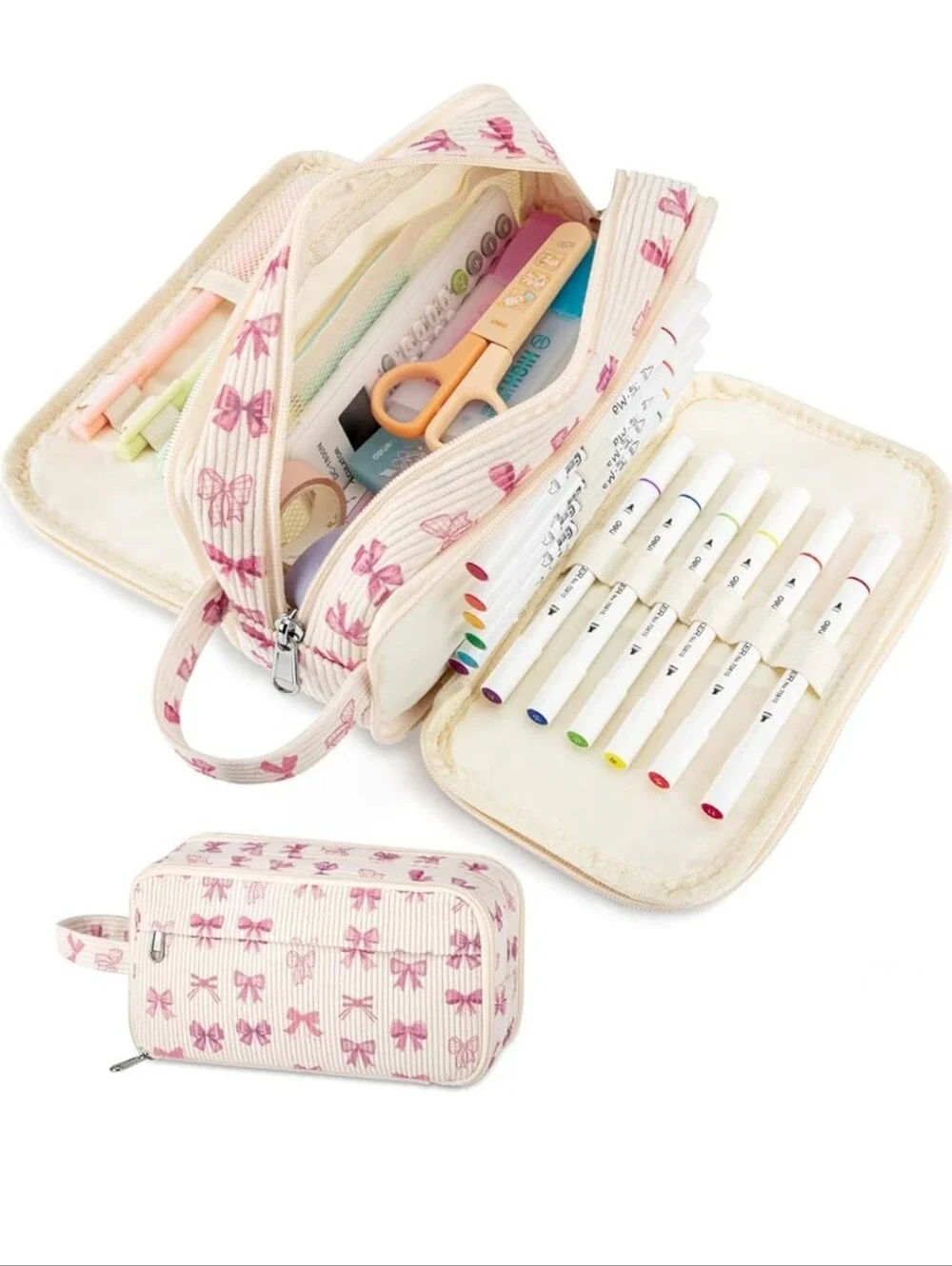 Bow Print Pink Organizer